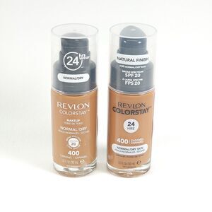 2 Revlon ColorStay Matte Foundation for Normal / Dry Skin, 400 Caramel NOS NEW